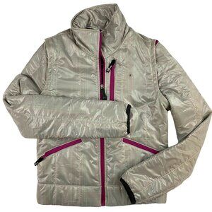 Ecko Function Jules Jacket Vest Convertible Silver Grey Full Zip Women's Size S